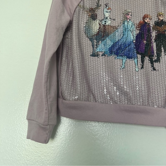 DISNEY FROZEN LONG SLEEVE SEQUINS Pullover Top Size XS - Picture 6 of 16